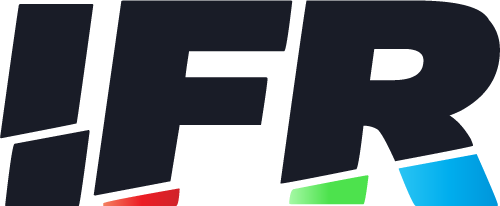 Dark IFR logo on a light background